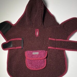 Mulberry Fleece Dog Coat - Maroon and Pink
